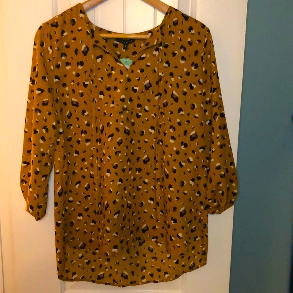 NWT Leopard print blouse, size S